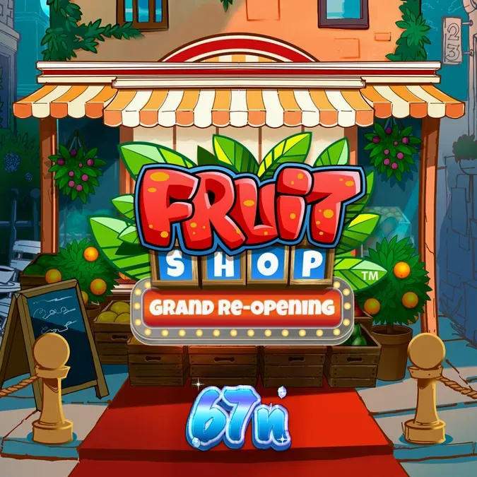 Interface do jogo Fruit Shop Grand Re-Opening